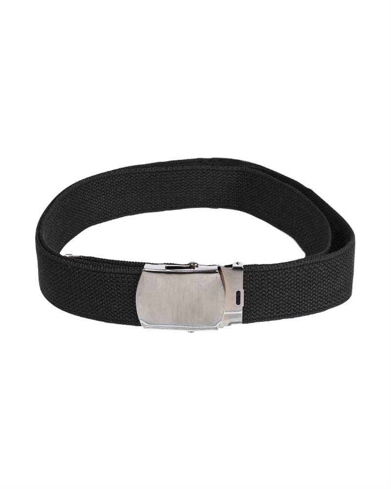 US BLACK BELT 38 MM SILVER BUCKLE Black Apparel \ Belts \ Trouser