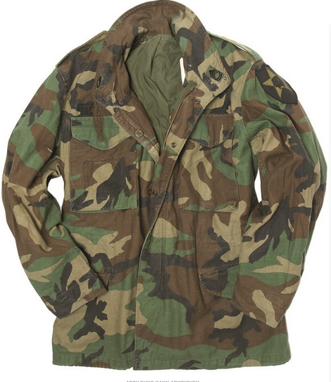 USGI M65 Field Jacket, Woodland Camo - Large Short, used