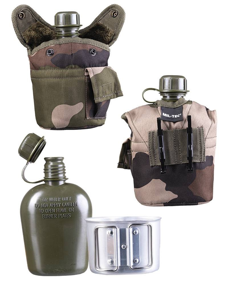 US PLASTIC CANTEEN WITH CUP AND COVER 900 ML CCE CAMO CCE Camo