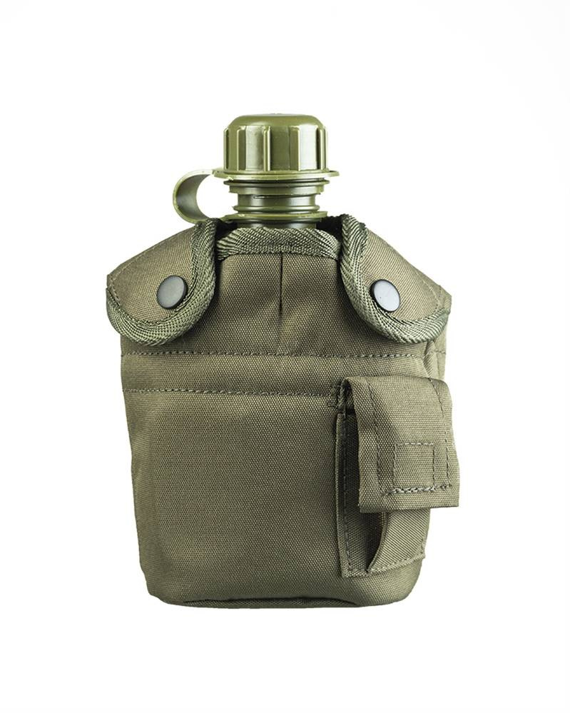 US PLASTIC CANTEEN WITH CUP AND COVER 900 ML OD OD Military