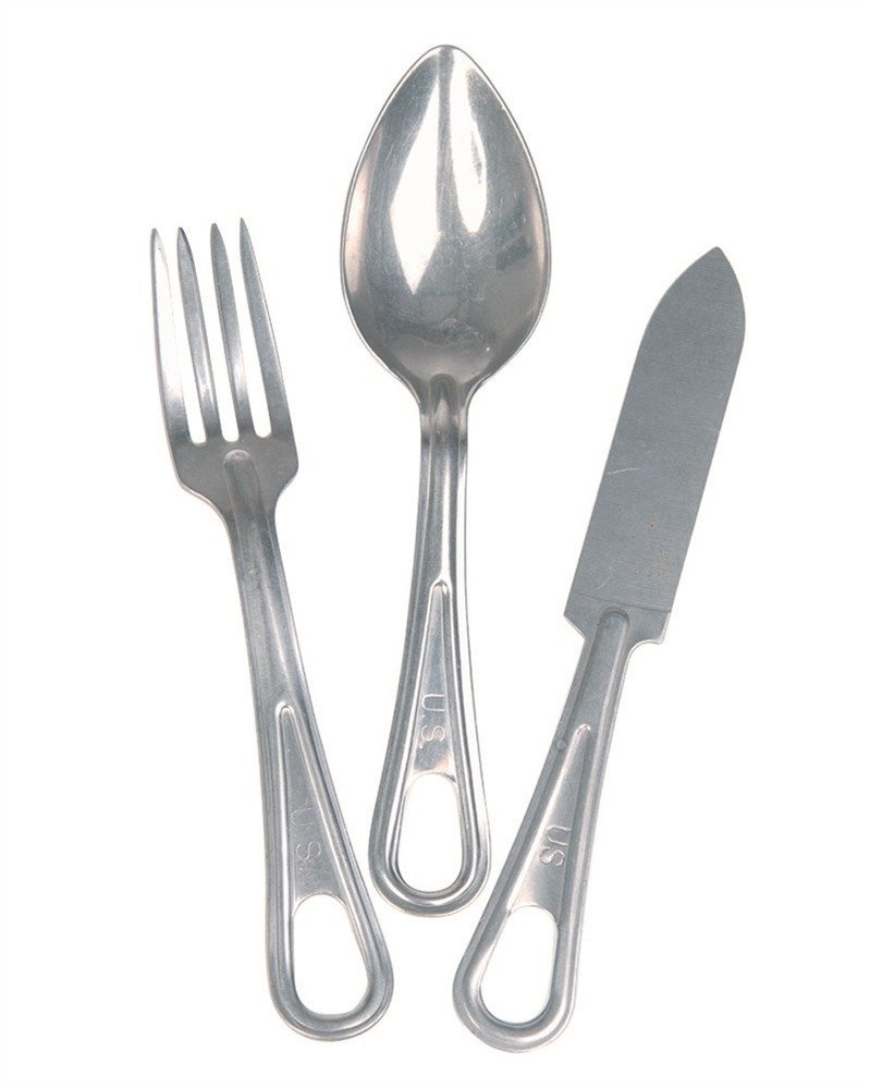 US STAINLESS STEEL 3PC. EATING UTENSIL Trekking \ Camping \ Camping
