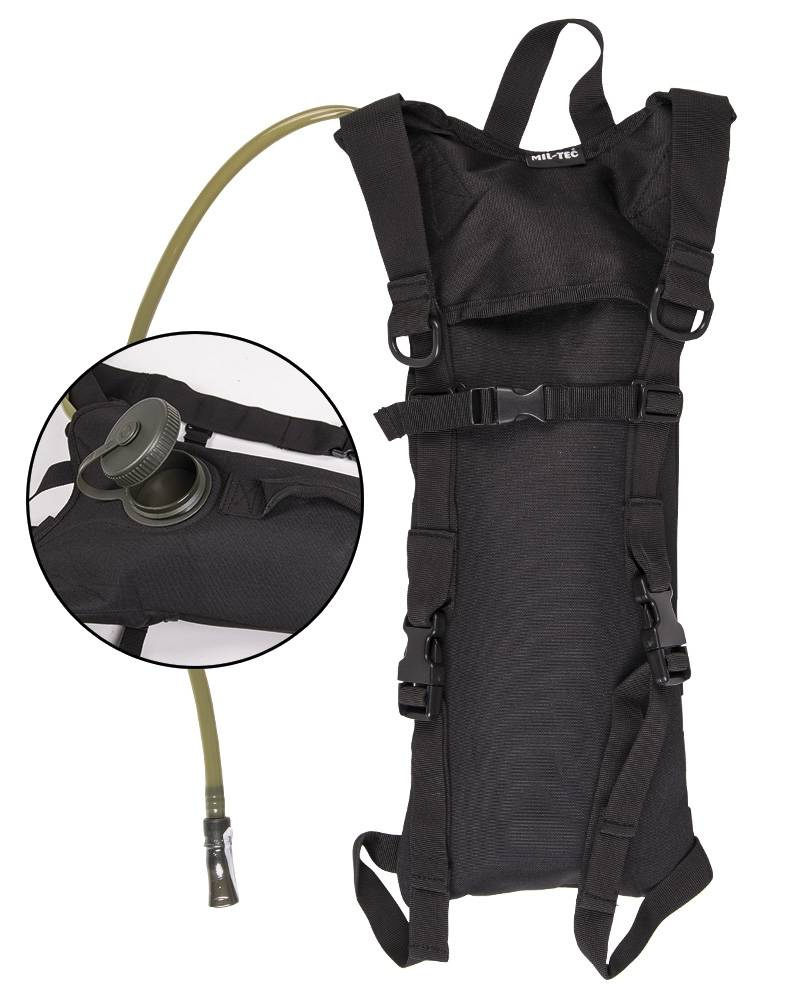 WATER PACK WITH STRAPS "BASIC" 3 L MilTec® BLACK Black