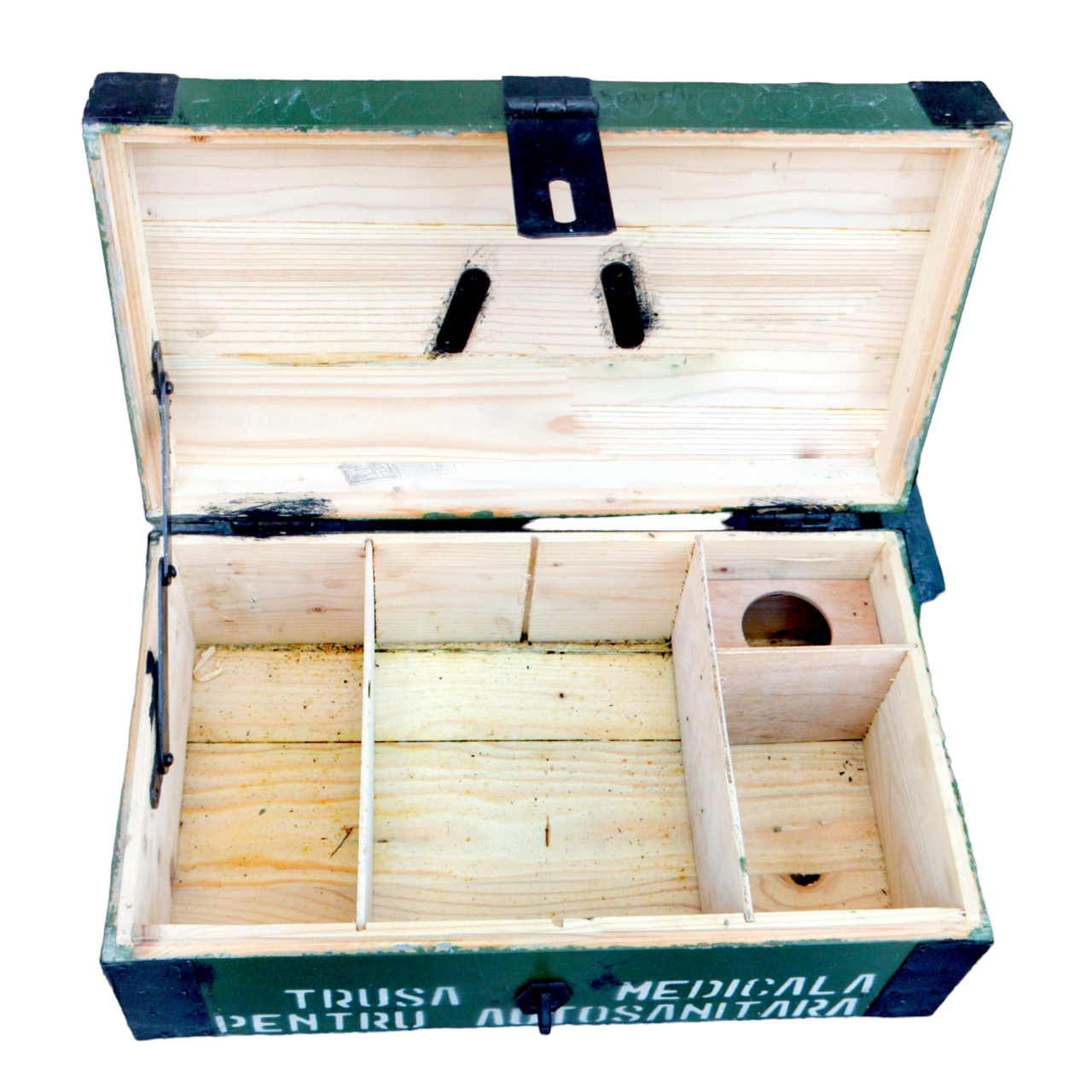 WOODEN MILITARY STORAGE CRATE ROMANIAN ARMY SURPLUS NO.5 45x26x17