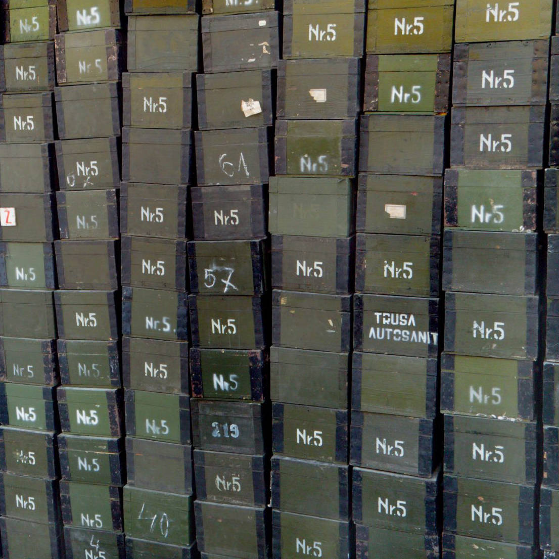 WOODEN MILITARY STORAGE CRATE ROMANIAN ARMY SURPLUS NO.5 45x26x17