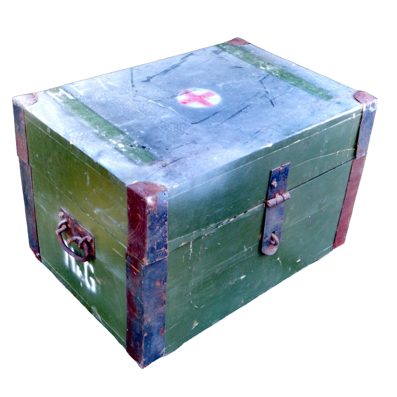 WOODEN MILITARY STORAGE CRATE ROMANIAN ARMY SURPLUS NO.6 60x40x40