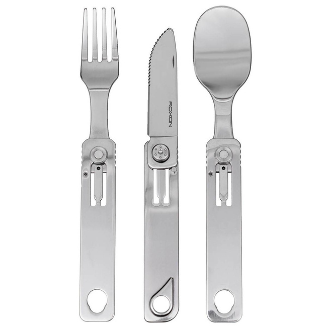 3PART CUTLERY SET "C1" STAINLESS STEEL ROXON® Trekking