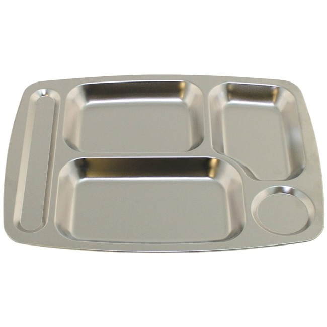 Canteen Tray stainless steel, 36 x 27 x 2 cm