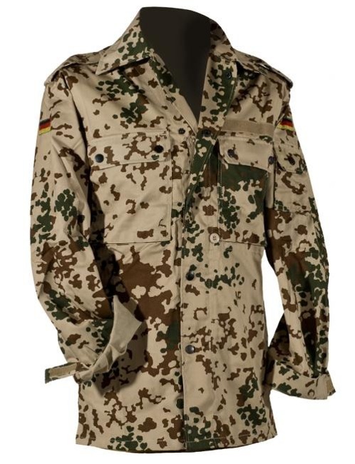 GERMAN ARMY STYLE TROPICAL CAMO FIELD SHIRT IMPORT