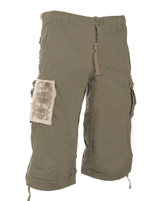 Khaki PREWASH AIR COMBAT 3/4 PANTS