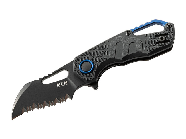 POCKET KNIFE ISONZO BLACK SERRATED - MKM