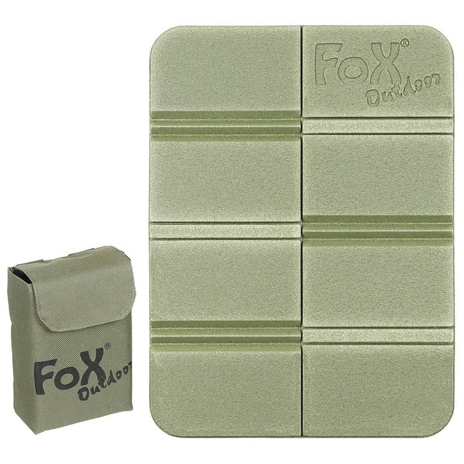 THERMAL FOLDABLE SEAT PAD - WITH MOLLE POUCH - FOX® Outdoor - OD GREEN