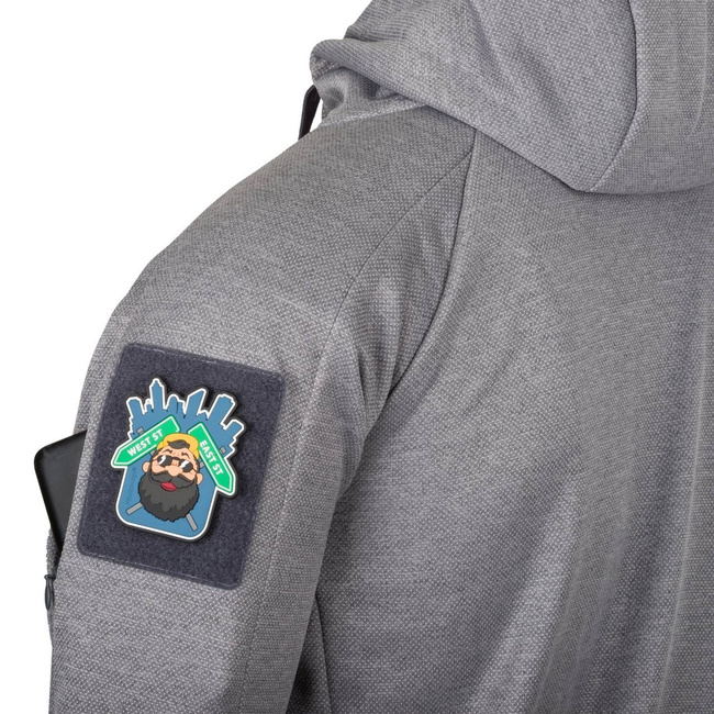 URBAN TACTICAL HOODIE (FULLZIP)® - BLACK/GREY MELANGE - HELIKON