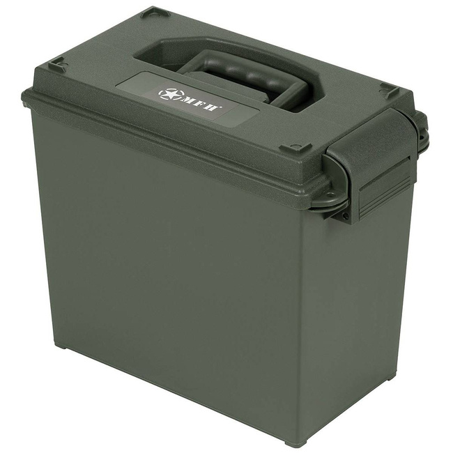 US Ammo Box, plastic, cal. 50 mm, large, OD green Military Tactical