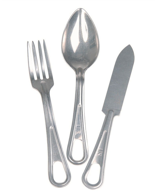 US STAINLESS STEEL 3PC. EATING UTENSIL Trekking \ Camping \ Camping