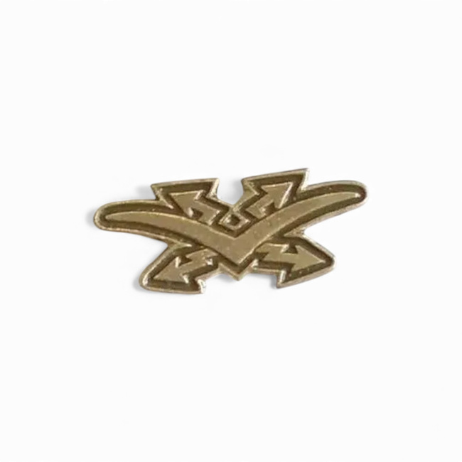 Rank Insignia - Anti-Aircraft Gunner / Anti-Aircraft Artillery - Hungarian Army Military Surplus - Silver - Like New