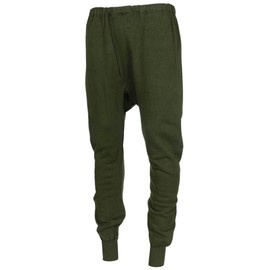 WINTER UNDERPANTS - BELGIAN ARMY MILITARY SURPLUS - GREEN OD - USED