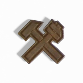 Pair of Army Rank Insignia - Military Technical Corps - Hungarian Army Military Surplus - Bronze - Like New