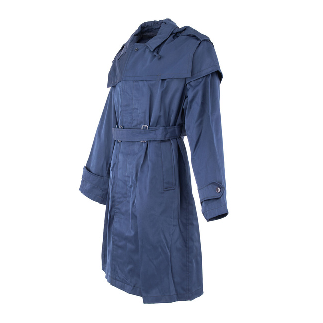 WATERPROOF TRENCH COAT - ROMANIAN ARMY MILITARY SURPLUS - LIKE NEW - NAVY BLUE
