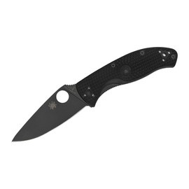 Spyderco Tenacious Lightweight Black Plain Pocket Knife - Boker