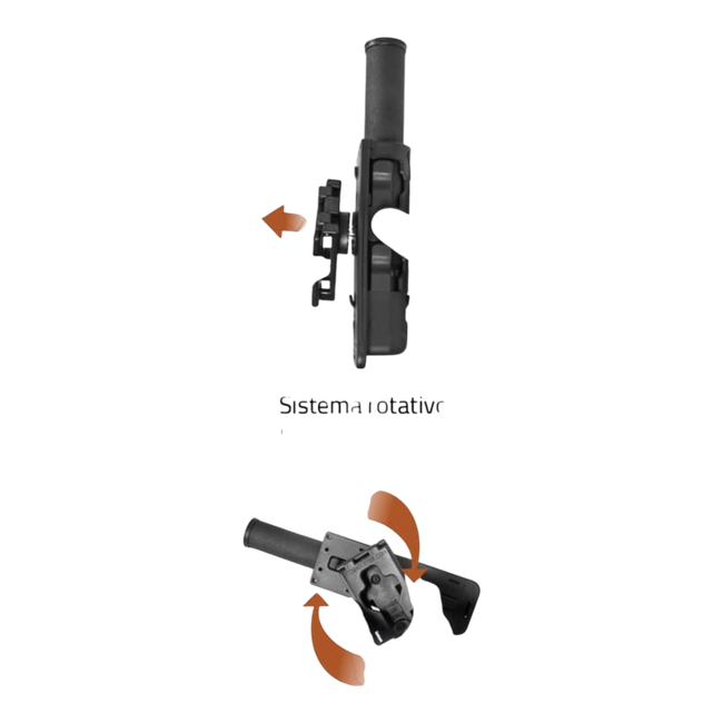 21-inch baton holster with rotating system