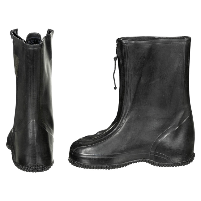 RUBBER OVERSHOES WITH ZIPPER - GERMAN ARMY MILITARY SURPLUS - USED