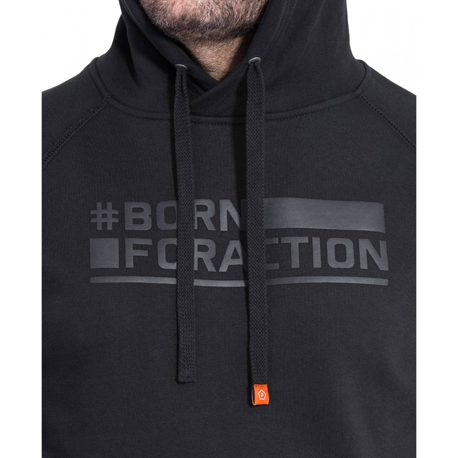 SWEATER WITH HOOD - "PHAETON - BORN FOR ACTION" - PENTAGON® - CAMO GREEN
