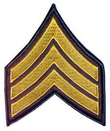 PATCH U.S. ARMY - SERGEANT 90 x 75 MM