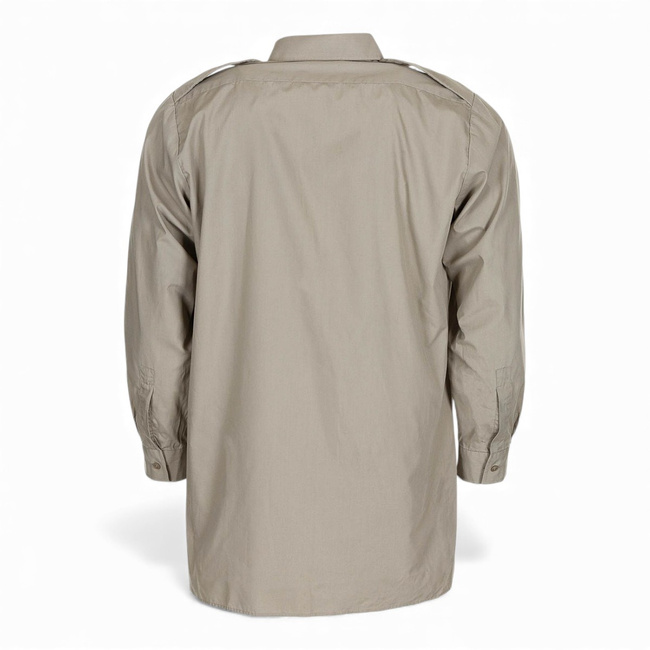 Long-Sleeved Shirt - British Army Military Surplus - Stone - Used