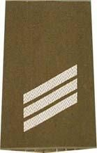 GERMAN ARMY O.D./SILVER SHOULDER LOOPS ´HAUPTGEFREITER´