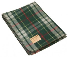 WOOL BLANKET - GREEN CHECKERED