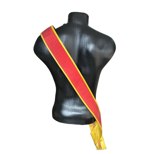 DIAGONAL CEREMONY FLAG WITH FLAG HOLDER - RSR - MILITARY SURPLUS ROMANIAN ARMY - IN GOOD CONDITION