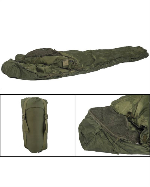 TACTICAL SLEEPING BAG - OD - Mil-Tec - SEASON 3 (4°C/-17°C)