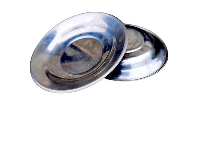 Stainless steel plate for dessert, Romanian Military surplus