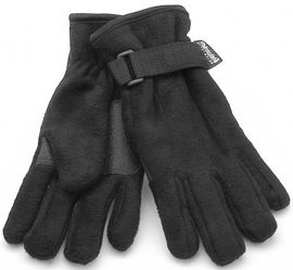 GLOVES BLACK FLEECE ´THINSULATE´ FINGER W/ PVC PALMS
