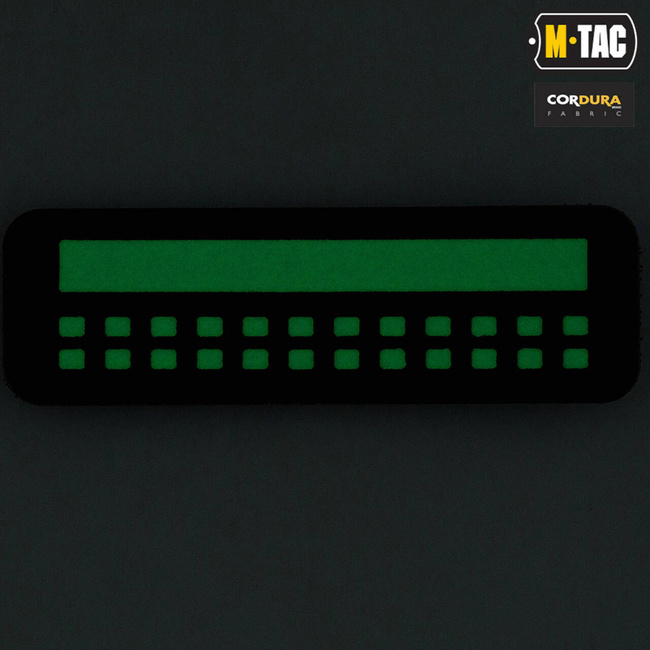 FLAG PATCH (mini rectangle) - 25 x 80 mm - LASER CUT - BLACK/GID - M-TAC
