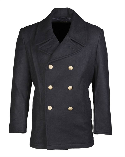 GERMAN NAVY WOOL PEACOAT GOLDEN BUTTONS