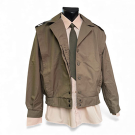 Military T-Shirt with Collar and Epaulettes - Romanian Army Military Surplus - Forest Mosaic Camouflage - Like New