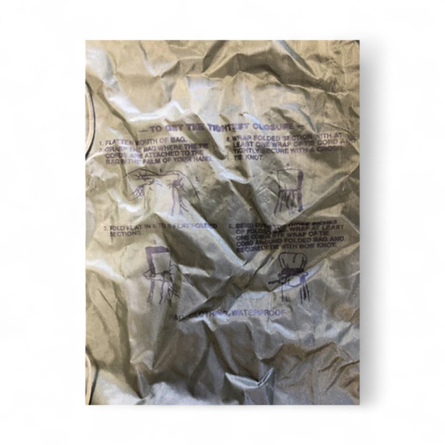 Waterproof laundry bag - 40 cm x 76 cm - US Army surplus - OD green - Used