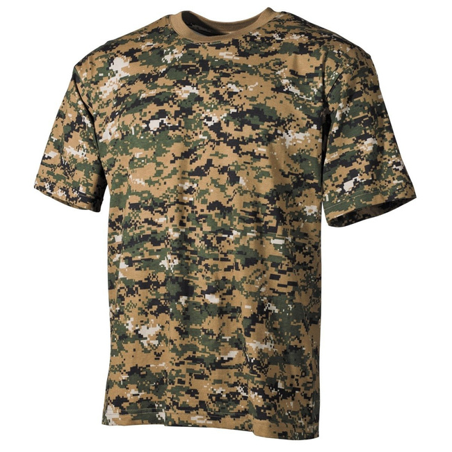 SHORT SLEEVE T-SHIRT - AMERICAN ARMY STYLE - MFH - DIGITAL WOODLAND