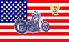 FLAG (91 x 152) cm UNITED STATES W/ BIKE