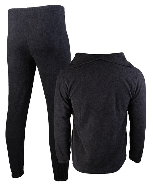 THERMOFLEECE UNDERWEAR SET WITH ZIPPER - Mil-Tec® - BLACK