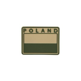 POLISH Subdued Flag Velcro Patch POLAND (set - 2pcs.) - PVC - Khaki