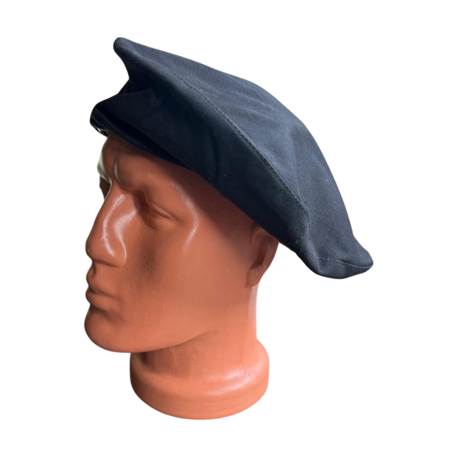 Military beret with burgundy/maroon trim - Military surplus from the Romanian Army - Used