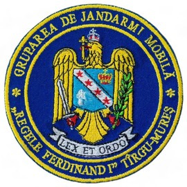 EMBLEMA GRUPAREA DE JANDARMI MOBILA TARGU-MURES, CU APLICARE PRIN COASERE