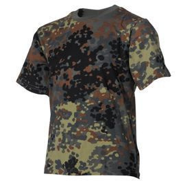 Kids T-Shirts, BW camo, short sleeves