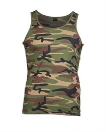 COTTON TANK TOP - Mil-Tec - WOODLAND