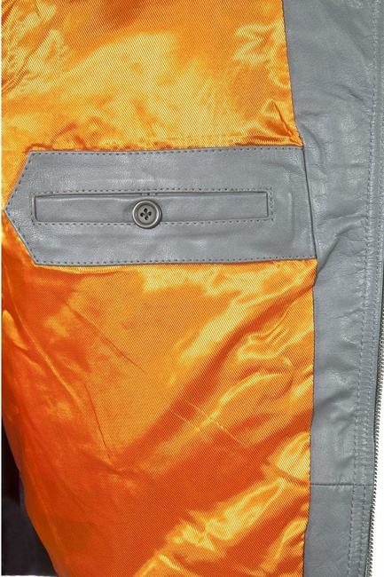 GERMAN LEATHER FLIGHT JACKET - Mil-Tec - GREY