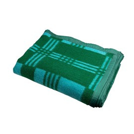 Romanian wool blanket, traditional pattern, 150x200cm, green
