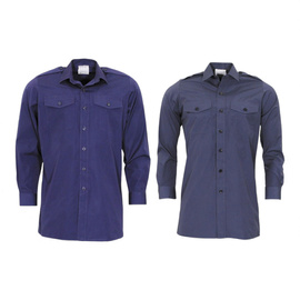 Long Sleeve Shirt - Royal Navy - British Army Military Surplus - Dark Blue - Like New