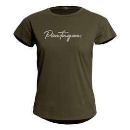 LADIES WHISPER T-SHIRT - CALLIGRAPHY - RAL7013 - PENTAGON